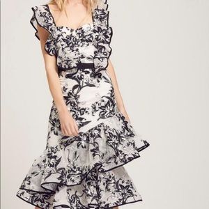 Black and White Asymmetrical Dress